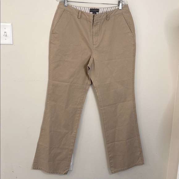 Banana Republic Harrison Khaki Beige Chino pants 100% Cotton straight leg SZ 14 - Picture 1 of 11